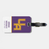 Universiteit van Albany Initialen Logo Bagagelabel (Achterkant horizontaal)