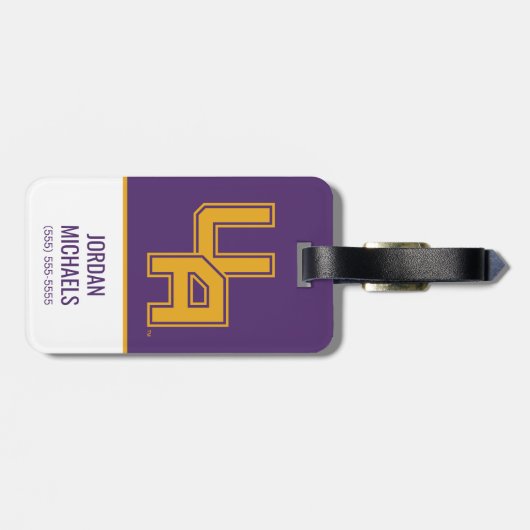 Universiteit van Albany Initialen Logo Bagagelabel (Achterkant horizontaal)