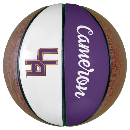 Universiteit van Albany Initialen Logo Basketbal (Verticaal)
