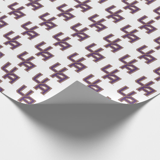 Universiteit van Albany Initialen Logo Cadeaupapier (Hoek)