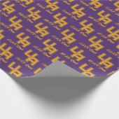 Universiteit van Albany Initialen Logo Cadeaupapier (Hoek)