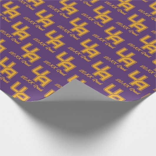 Universiteit van Albany Initialen Logo Cadeaupapier (Hoek)