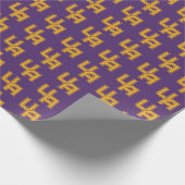 Universiteit van Albany Initialen Logo Cadeaupapier (Hoek)