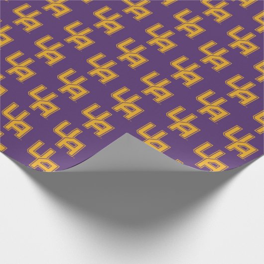 Universiteit van Albany Initialen Logo Cadeaupapier (Hoek)