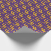 Universiteit van Albany Initialen Logo Cadeaupapier (Hoek)