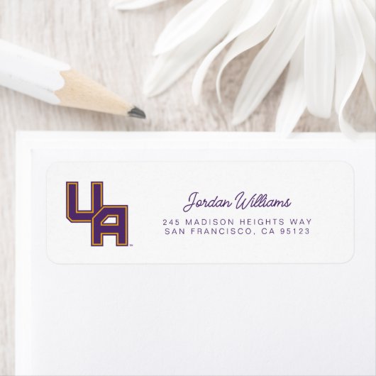 Universiteit van Albany Initialen Logo Etiket (Insitu)