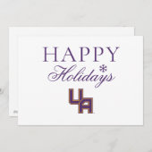 Universiteit van Albany Initialen Logo Feestdagenkaart (Voorkant / Achterkant)