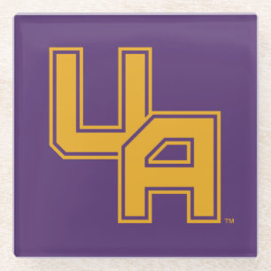 Universiteit van Albany Initialen Logo Glazen Onderzetter