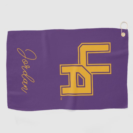 Universiteit van Albany Initialen Logo Golfhanddoek (Horizontaal)