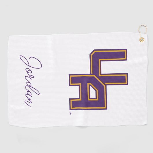 Universiteit van Albany Initialen Logo Golfhanddoek (Horizontaal)