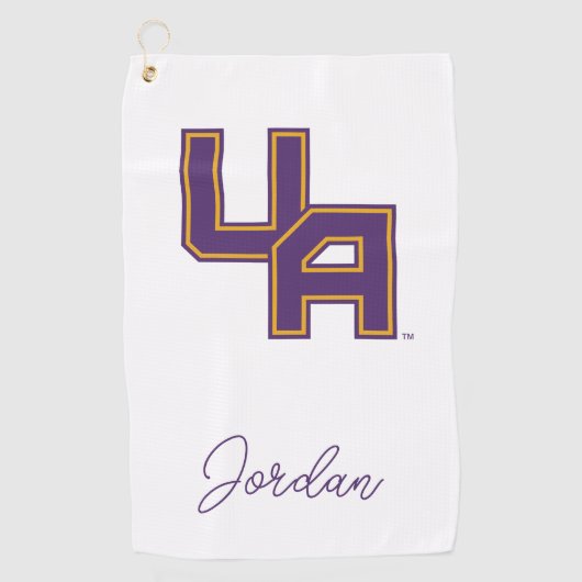 Universiteit van Albany Initialen Logo Golfhanddoek (Voorkant)