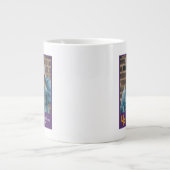 Universiteit van Albany Initialen Logo Grote Koffiekop (Voorkant)