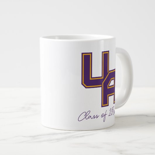 Universiteit van Albany Initialen Logo Grote Koffiekop (Voorkant rechts)