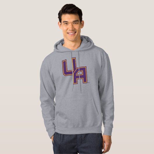 Universiteit van Albany Initialen Logo Hoodie (Voorkant volledig)