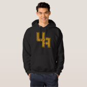 Universiteit van Albany Initialen Logo Hoodie (Voorkant volledig)
