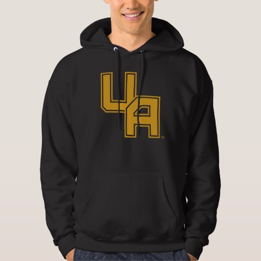 Universiteit van Albany Initialen Logo Hoodie (Voorkant)