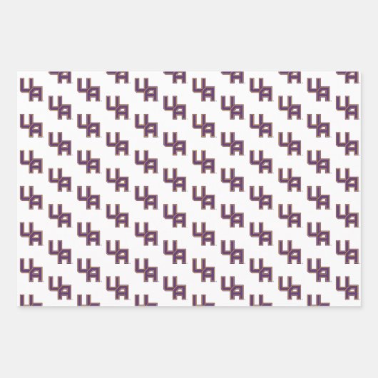 Universiteit van Albany Initialen Logo Inpakpapier Vel (Voorkant 3)