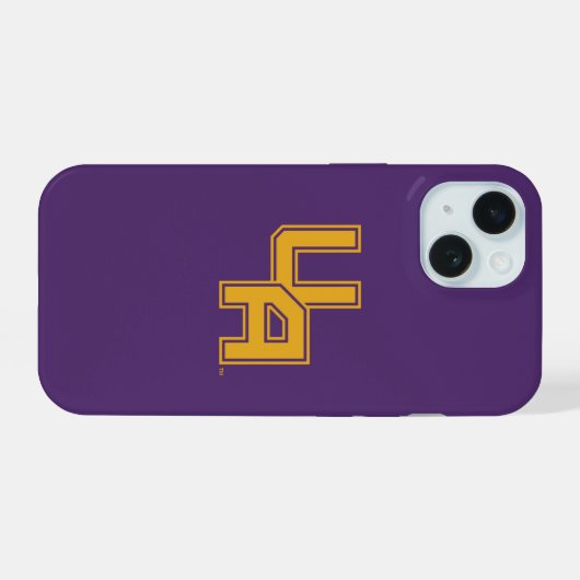 Universiteit van Albany Initialen Logo iPhone 15 Case (Achterkant horizontaal)