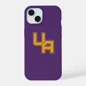 Universiteit van Albany Initialen Logo iPhone 15 Case (Achterkant)