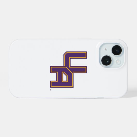 Universiteit van Albany Initialen Logo iPhone 15 Case (Achterkant horizontaal)
