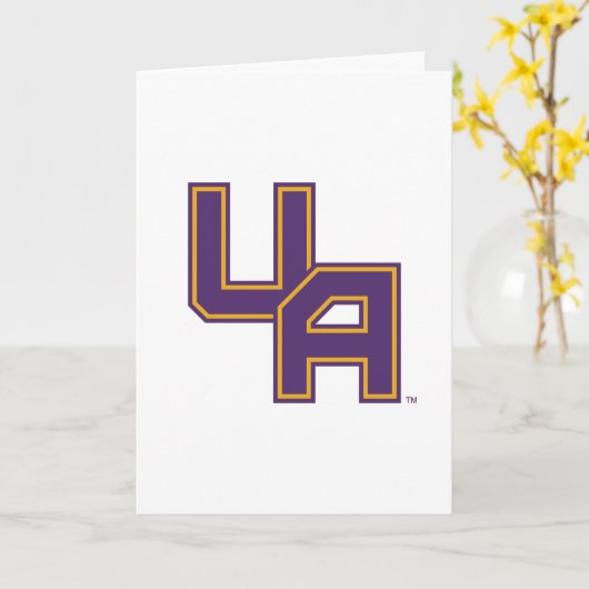 Universiteit van Albany Initialen Logo Kaart (Gele Bloem)