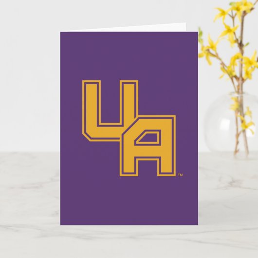 Universiteit van Albany Initialen Logo Kaart (Gele Bloem)