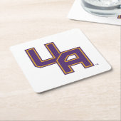 Universiteit van Albany Initialen Logo Kartonnen Onderzetters (Schuin)