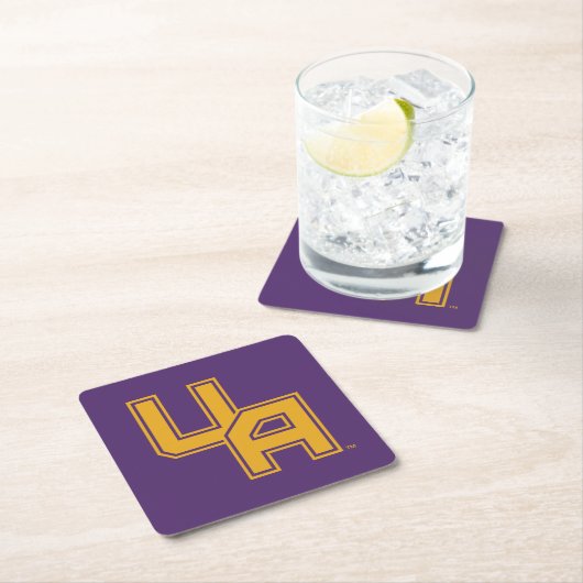 Universiteit van Albany Initialen Logo Kartonnen Onderzetters (Insitu)