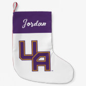 Universiteit van Albany Initialen Logo Kleine Kerstsok (Voorkant)