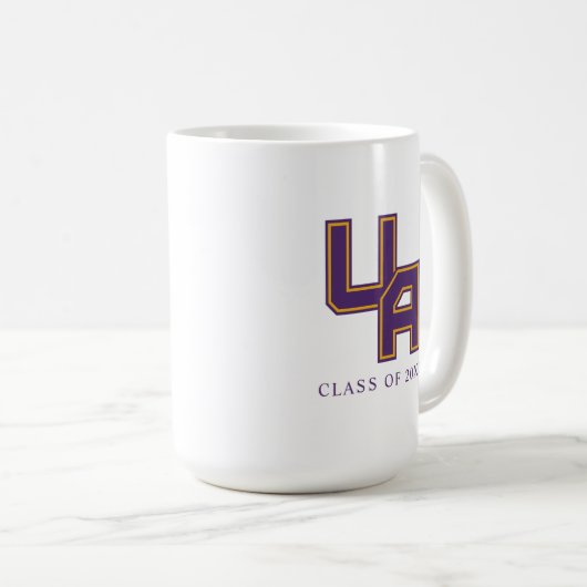 Universiteit van Albany Initialen Logo Koffiemok (Voorkant rechts)