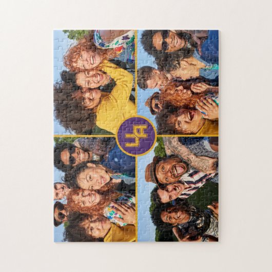 Universiteit van Albany Initialen Logo Legpuzzel (Verticaal)