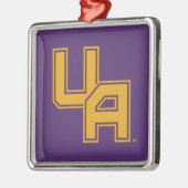 Universiteit van Albany Initialen Logo Metalen Ornament (Links)