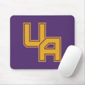 Universiteit van Albany Initialen Logo Muismat (Met muis)