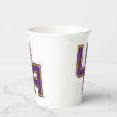 Universiteit van Albany Initialen Logo Papieren Bekers (Rechts)