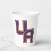 Universiteit van Albany Initialen Logo Papieren Bekers (Voorkant)