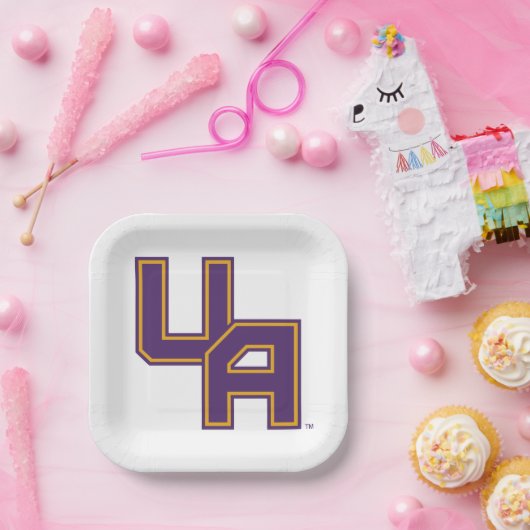 Universiteit van Albany Initialen Logo Papieren Bordje (Feest)