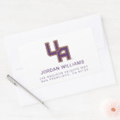 Universiteit van Albany Initialen Logo Rechthoekige Sticker (Envelop)