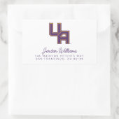 Universiteit van Albany Initialen Logo Rechthoekige Sticker (Tas)