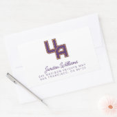 Universiteit van Albany Initialen Logo Rechthoekige Sticker (Envelop)