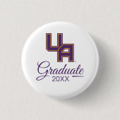 Universiteit van Albany Initialen Logo Ronde Button 3,2 Cm (Voorkant)