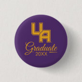 Universiteit van Albany Initialen Logo Ronde Button 3,2 Cm (Voorkant)