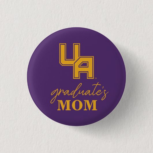 Universiteit van Albany Initialen Logo Ronde Button 3,2 Cm (Voorkant)