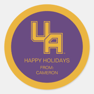 Universiteit van Albany Initialen Logo Ronde Sticker