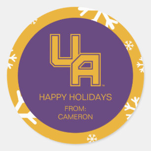 Universiteit van Albany Initialen Logo Ronde Sticker