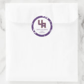 Universiteit van Albany Initialen Logo Ronde Sticker (Tas)