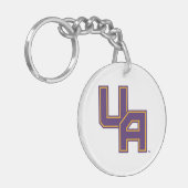 Universiteit van Albany Initialen Logo Sleutelhanger (Voorkant Links)