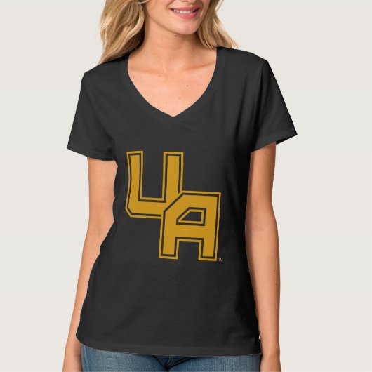Universiteit van Albany Initialen Logo T-shirt (Voorkant)
