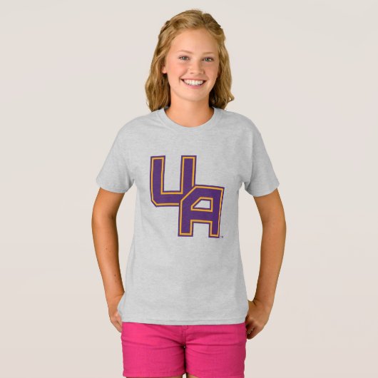 Universiteit van Albany Initialen Logo T-shirt (Voorkant volledig)