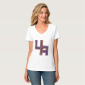 Universiteit van Albany Initialen Logo T-shirt (Voorkant volledig)