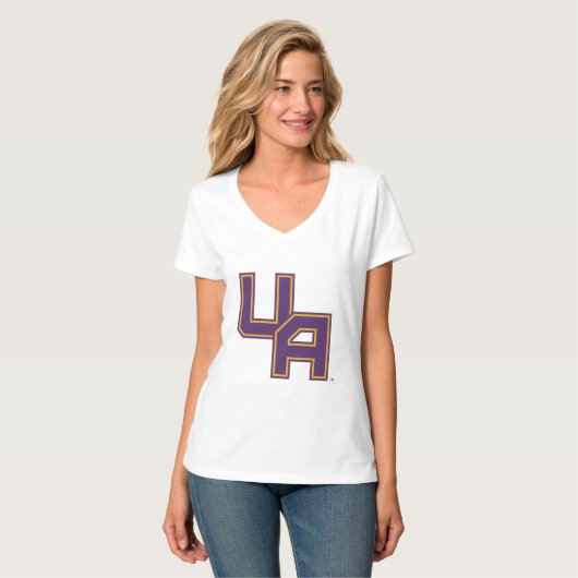 Universiteit van Albany Initialen Logo T-shirt (Voorkant volledig)